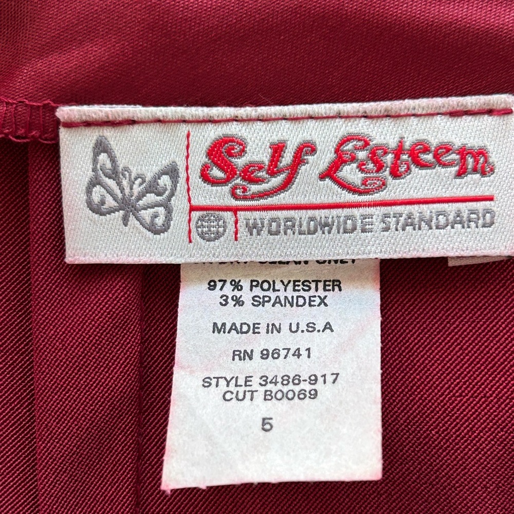 90’s Shiny Red Mini Skirt Y2K Vintage Whimsigoth Made in USA Grunge Dark - Picture 3 of 5